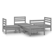 vidaXL 5 Piece Wood Garden Lounge Set in Gray