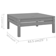 vidaXL 9 Piece Wood Large Garden Lounge Set in Gray