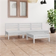 vidaXL Wood Garden Lounge Set in White