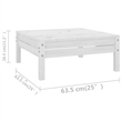 vidaXL Wood Garden Lounge Set in White