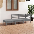 vidaXL Wood Medium Garden Lounge Set in Gray