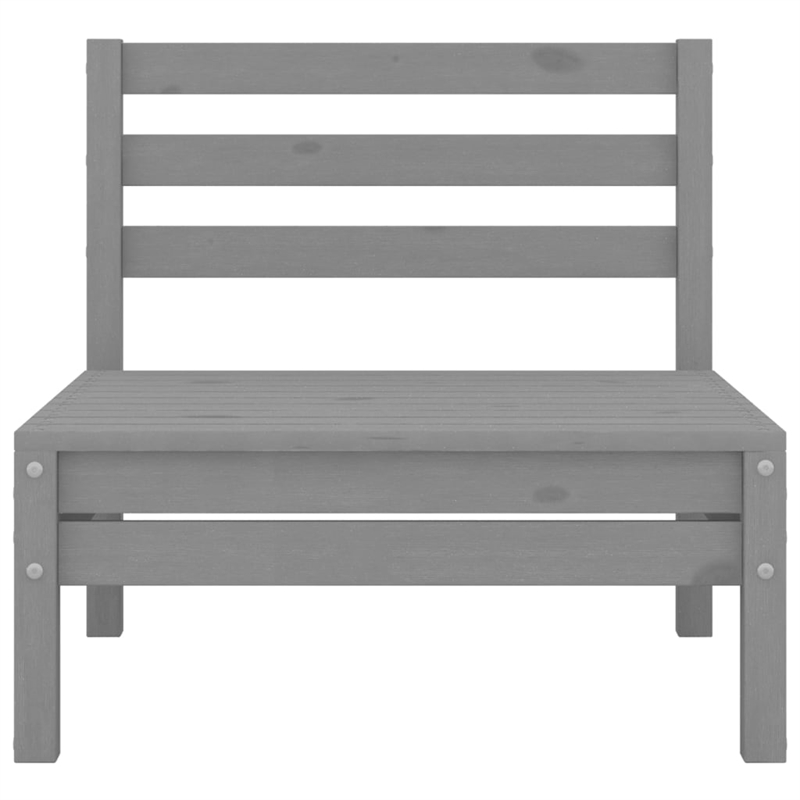 vidaXL Wood Medium Garden Lounge Set in Gray