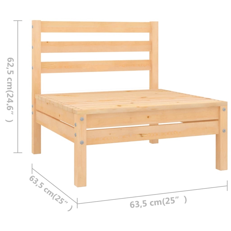vidaXL Wood Medium Garden Lounge Set in Natural