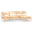 vidaXL Wood Medium Garden Lounge Set in Natural