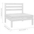 vidaXL Wood Large Garden Lounge Set in White
