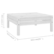 vidaXL Wood Large Garden Lounge Set in White
