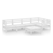 vidaXL Wood Large Garden Lounge Set in White