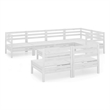 vidaXL 8 Piece Standard Garden Lounge Set in White
