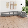 vidaXL 7 Piece Wood Garden Lounge Set in Gray