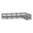 vidaXL 7 Piece Wood Garden Lounge Set in Gray
