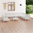 vidaXL Wood Large Garden Lounge Set in White