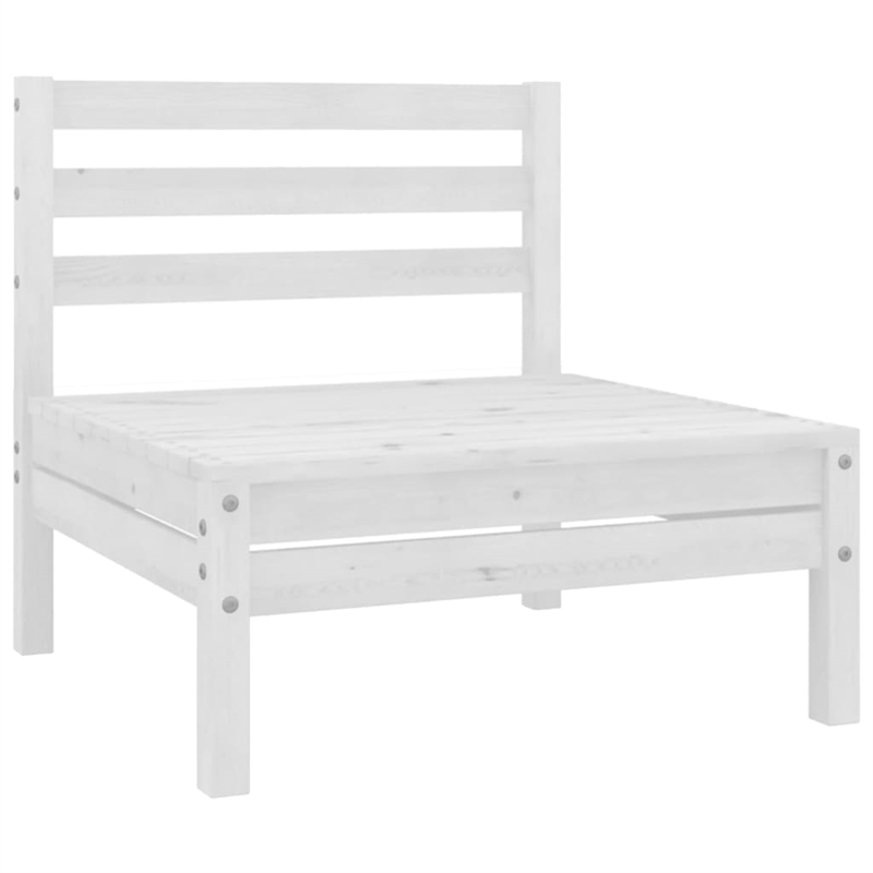 vidaXL Wood Large Garden Lounge Set in White