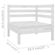 vidaXL Wood Large Garden Lounge Set in White