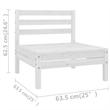 vidaXL Wood Large Garden Lounge Set in White