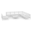 vidaXL Wood Large Garden Lounge Set in White