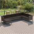vidaXL 8 Piece Steel Large Garden Lounge Set in Gray
