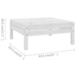 vidaXL 11 Piece Wood Large Garden Lounge Set in White