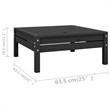 vidaXL Wood Medium Garden Lounge Set in Black