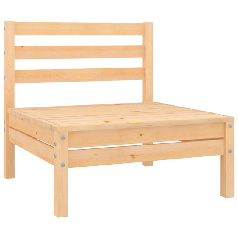 vidaXL 10 Piece Wood Large Garden Lounge Set in Natural