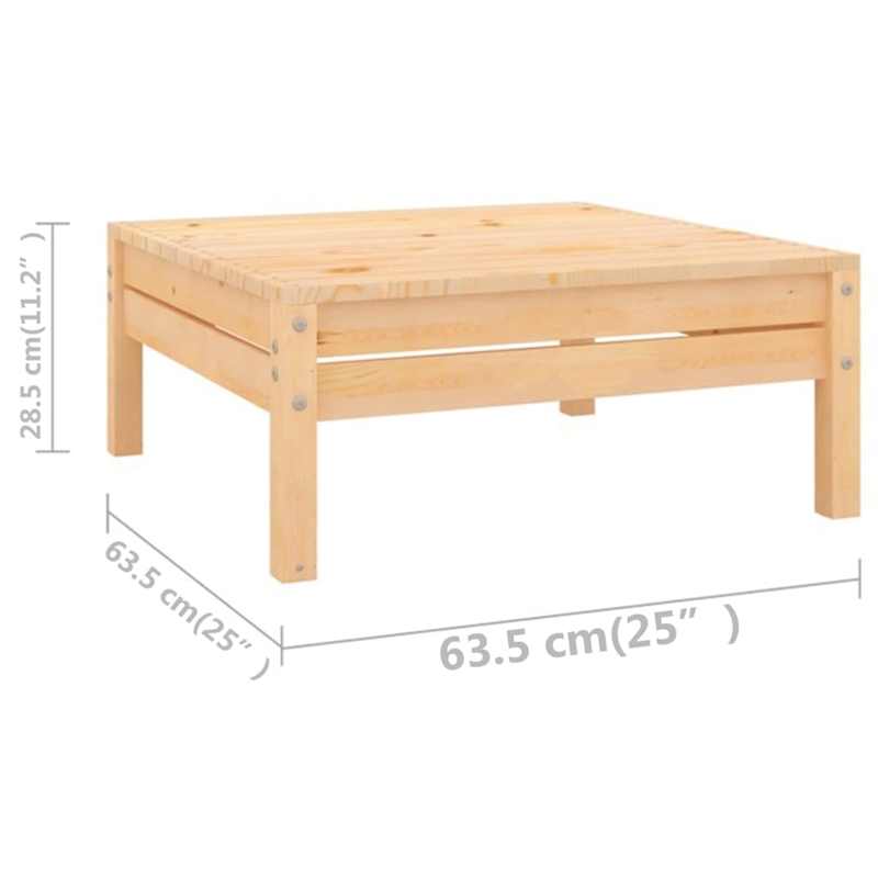 vidaXL 10 Piece Wood Large Garden Lounge Set in Natural