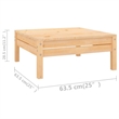 vidaXL 10 Piece Wood Large Garden Lounge Set in Natural