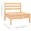 vidaXL 10 Piece Wood Large Garden Lounge Set in Natural