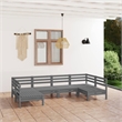 vidaXL 6 Piece Wood Garden Lounge Set in Gray