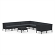 vidaXL 11 Piece Garden Lounge Set in Black