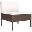 vidaXL Poly Rattan Large Garden Lounge Set in Brown