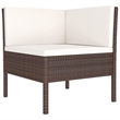 vidaXL Poly Rattan Large Garden Lounge Set in Brown