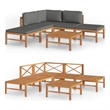 vidaXL 6 Piece Wood Large Garden Lounge Set in Gray