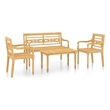 vidaXL 4 Piece Wood Garden Lounge Set