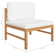 vidaXL 7 Piece Wood Garden Lounge Set in Cream