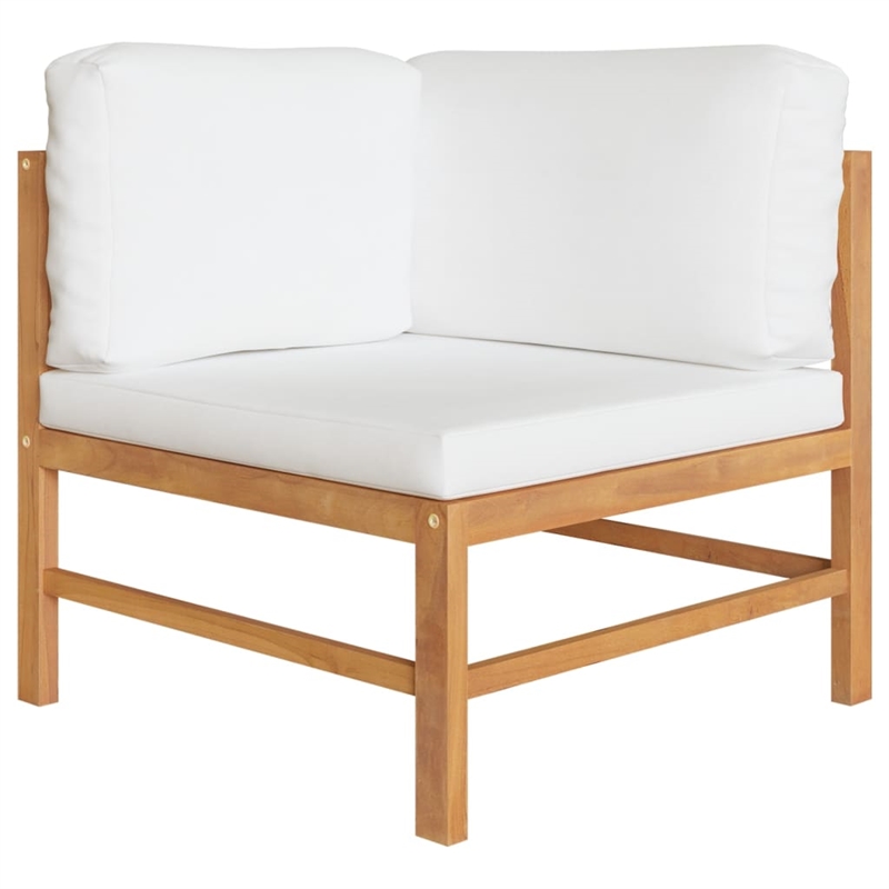 vidaXL Wood Garden Sofa in Cream