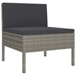 vidaXL 9 Piece Poly Rattan Garden Lounge Set in Gray