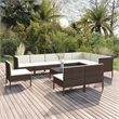 vidaXL 11 Piece Large Garden Lounge Set in Brown
