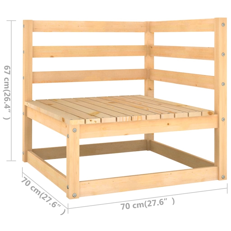 vidaXL 7 Piece Wood Garden Lounge Set