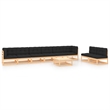 vidaXL 9 Piece Wood Garden Lounge Set in Natural
