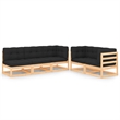 vidaXL 5 Piece Wood Small Garden Lounge Set