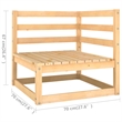 vidaXL 5 Piece Wood Small Garden Lounge Set