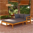 vidaXL Solid Acacia Wood Large Furniture Set in Gray