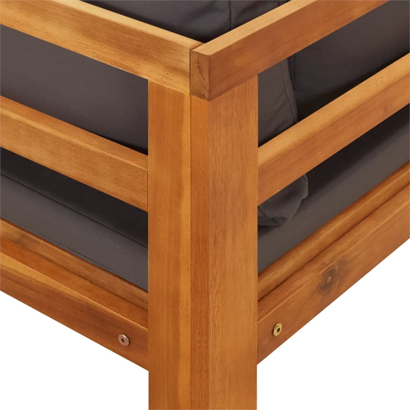 vidaXL Solid Acacia Wood Large Furniture Set in Gray