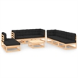 vidaXL Wood Garden Lounge Set in Anthracite
