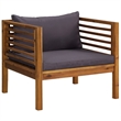vidaXL Solid Acacia Wood Lounge Set in Gray