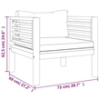 vidaXL Solid Acacia Wood Lounge Set in Gray