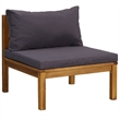 vidaXL Solid Acacia Wood Large Lounge Set in Gray
