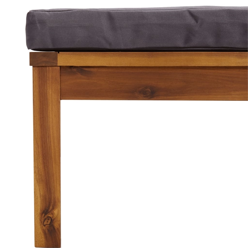 vidaXL Solid Acacia Wood Large Lounge Set in Gray