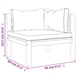 vidaXL Solid Acacia Wood Large Lounge Set in Gray