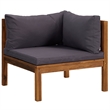 vidaXL 7 Piece Solid Acacia Wood Lounge Set in Gray