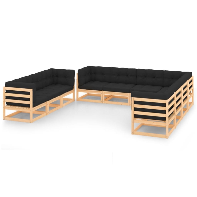 vidaXL Wood Standard Garden Lounge Set in Natural